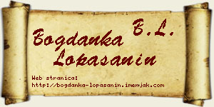 Bogdanka Lopašanin vizit kartica